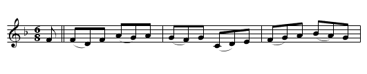 Lulle Lullay - staff notation