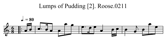 Lumps of Pudding [2]. Roose.0211 - staff notation