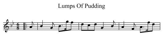 Lumps Of Pudding - staff notation