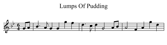 Lumps Of Pudding - staff notation