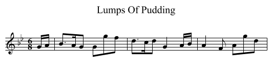 Lumps Of Pudding - staff notation