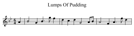 Lumps Of Pudding - staff notation