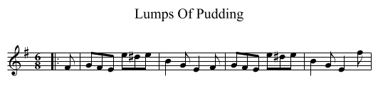 Lumps Of Pudding - staff notation