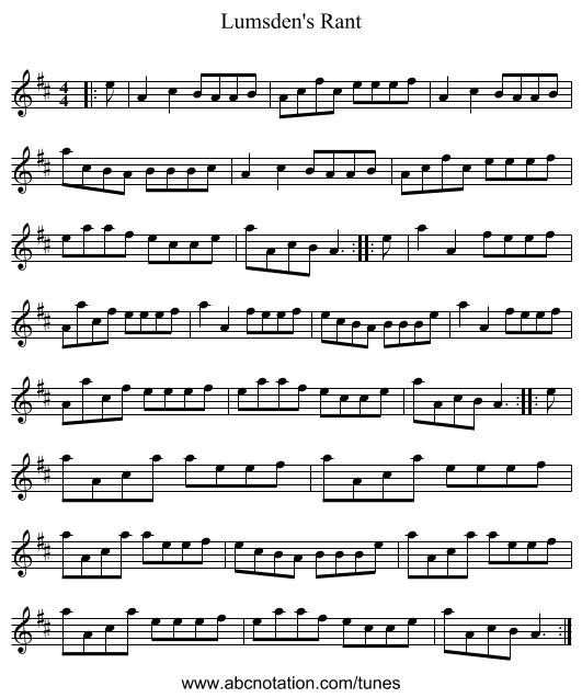Lumsden's Rant - staff notation