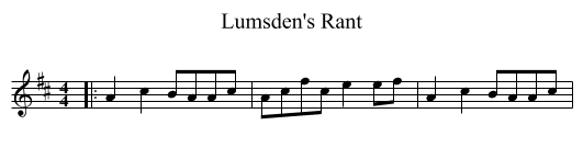 Lumsden's Rant - staff notation