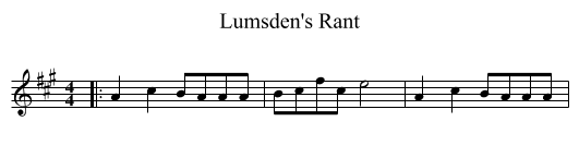 Lumsden's Rant - staff notation