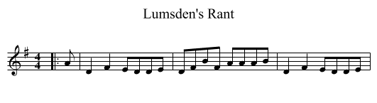 Lumsden's Rant - staff notation