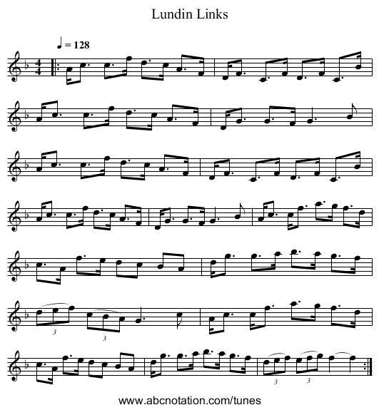 Lundin Links - staff notation