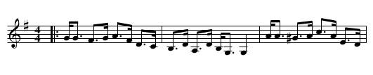 Luss Road - staff notation