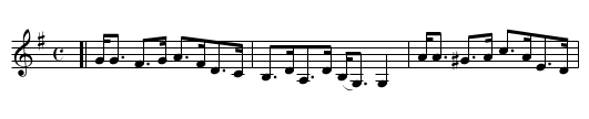 LUSS ROAD - staff notation