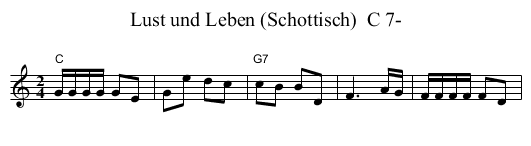 Lust und Leben (Schottisch)  C 7- - staff notation