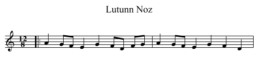 Lutunn Noz - staff notation