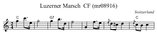 Luzerner Marsch  CF (mr08916) - staff notation