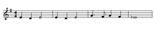 Lyke Wake Dirge - staff notation