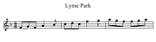 Lyme Park - staff notation