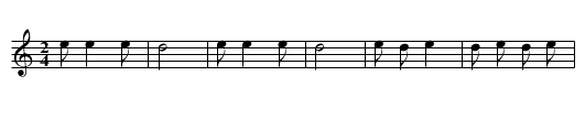 Ma meren - staff notation