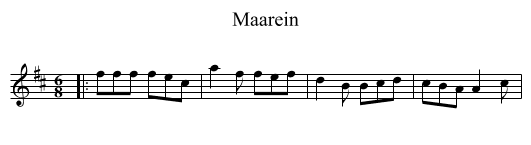 Maarein - staff notation