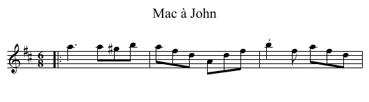 Mac à John - staff notation