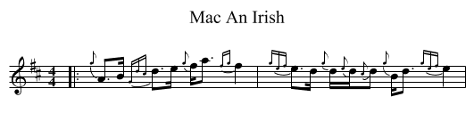 Mac An Irish - staff notation