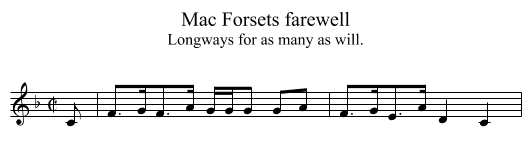 Mac Forsets farewell - staff notation