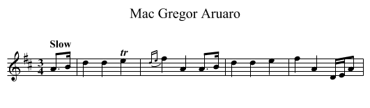 Mac Gregor Aruaro - staff notation