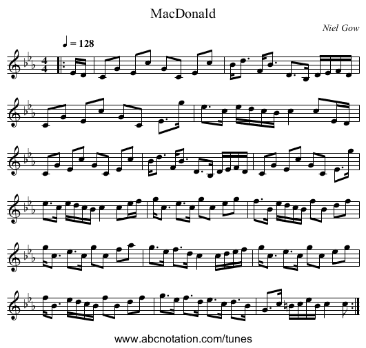MacDonald - staff notation