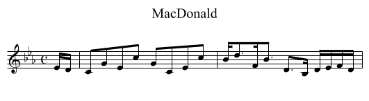 MacDonald - staff notation