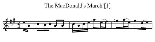 MacDonald's March [1], The - staff notation