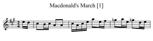Macdonald's March [1] - staff notation