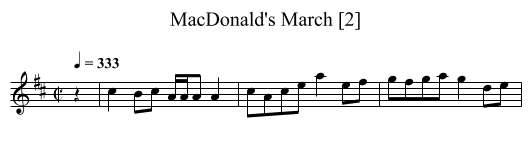 MacDonald's March [2] - staff notation