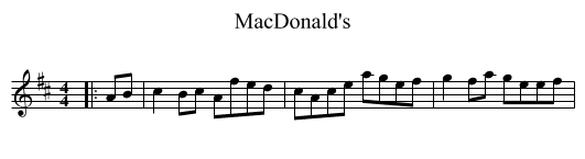 MacDonald's - staff notation