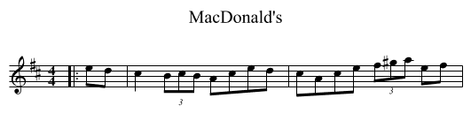MacDonald's - staff notation