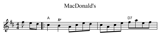 MacDonald's - staff notation