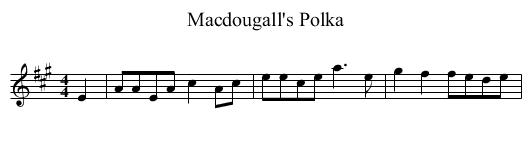 Macdougall's Polka - staff notation