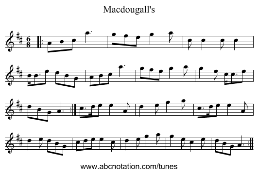Macdougall's - staff notation