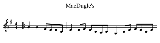 MacDugle's - staff notation