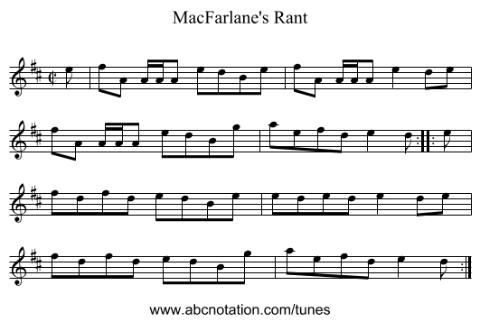 MacFarlane's Rant - staff notation