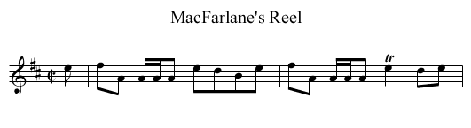 MacFarlane's Reel - staff notation