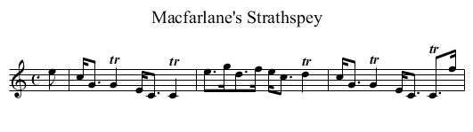 Macfarlane's Strathspey - staff notation