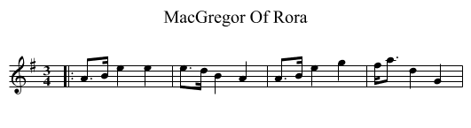 MacGregor Of Rora - staff notation