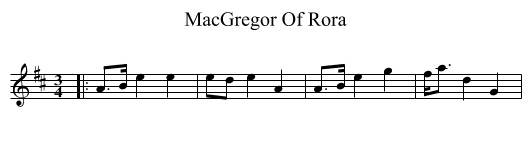 MacGregor Of Rora - staff notation