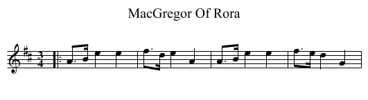 MacGregor Of Rora - staff notation