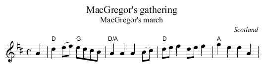 MacGregor's gathering - staff notation