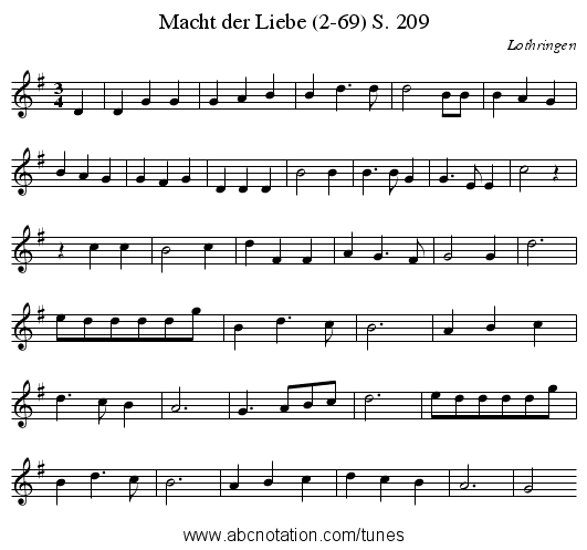 Macht der Liebe (2-69) S. 209 - staff notation
