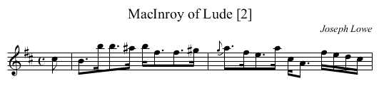 MacInroy of Lude [2] - staff notation