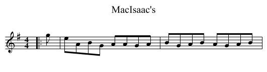 MacIsaac's - staff notation