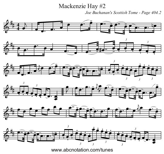 Mackenzie Hay #2 - staff notation