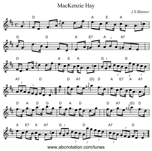 MacKenzie Hay - staff notation