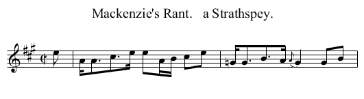 Mackenzie's Rant.   a Strathspey. - staff notation