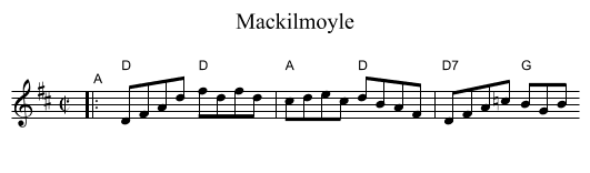 Mackilmoyle - staff notation